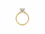 2.06ct Round Lab-Grown Diamond Shoulder-Set Engagement Ring in 18ct Yellow and White Gold, view 3