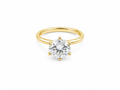 2.01ct Oval Lab-Grown Diamond Solitaire Engagement Ring in 18ct Yellow and White Gold, view 1