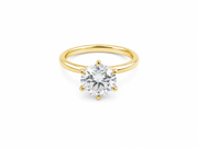2.01ct Oval Lab-Grown Diamond Solitaire Engagement Ring in 18ct Yellow and White Gold, view 1