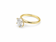 2.01ct Oval Lab-Grown Diamond Solitaire Engagement Ring in 18ct Yellow and White Gold, view 2