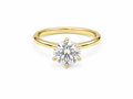 2.01ct Round Lab-Grown Diamond Solitaire Engagement Ring in 18ct Yellow Gold, view 1