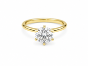 2.01ct Round Lab-Grown Diamond Solitaire Engagement Ring in 18ct Yellow Gold, view 1