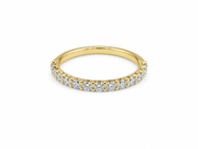 0.47ct Lab-Grown Diamond Shared-Claw Wedding Band in 18ct Yellow Gold, view 1