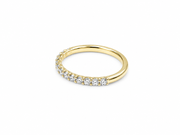 0.47ct Lab-Grown Diamond Shared-Claw Wedding Band in 18ct Yellow Gold, view 2
