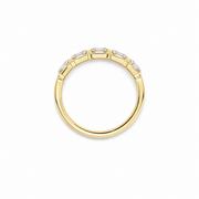 0.77ct East-to-West Emerald-Cut Lab-Grown Diamond Band in 18ct Yellow Gold, view 3