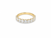1.50ct Oval Lab-Grown Diamond Half-Eternity Band in 18ct Yellow Gold, view 1
