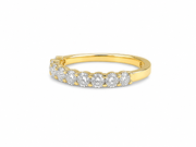 1.50ct Oval Lab-Grown Diamond Half-Eternity Band in 18ct Yellow Gold, view 2