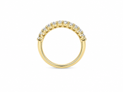 1.50ct Oval Lab-Grown Diamond Half-Eternity Band in 18ct Yellow Gold, view 3
