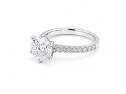 1.59ct Round Lab-Grown Diamond Shoulder-Set Engagement Ring in 18ct White Gold, view 2