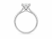 1.59ct Round Lab-Grown Diamond Shoulder-Set Engagement Ring in 18ct White Gold, view 3