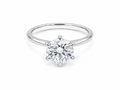 2.06ct Round Lab-Grown Diamond Petal-Set Engagement Ring in 18ct White Gold, view 1