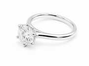 2.06ct Round Lab-Grown Diamond Petal-Set Engagement Ring in 18ct White Gold, view 2