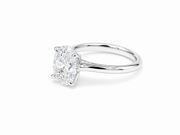 2.03ct Oval Lab-Grown Diamond Petal-Set Engagement Ring in 18ct White Gold, view 2