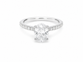 2.00ct Oval Lab-Grown Diamond Hidden Halo Engagement Ring in 18ct White Gold, view 1
