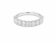 1.50ct Oval Lab-Grown Diamond Half-Eternity Band in 18ct White Gold, view 1