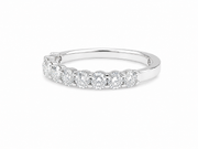 1.50ct Oval Lab-Grown Diamond Half-Eternity Band in 18ct White Gold, view 2