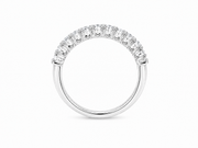 1.50ct Oval Lab-Grown Diamond Half-Eternity Band in 18ct White Gold, view 3