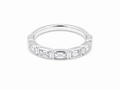 0.77ct East-to-West Emerald-Cut Lab-Grown Diamond Band in 18ct White Gold, view 1