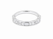 0.77ct East-to-West Emerald-Cut Lab-Grown Diamond Band in 18ct White Gold, view 1