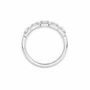 0.77ct East-to-West Emerald-Cut Lab-Grown Diamond Band in 18ct White Gold, view 3