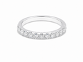 0.76ct Round Lab-Grown Diamond Claw-Set Wedding Band in 18ct White Gold, view 1