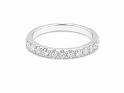 0.76ct Round Lab-Grown Diamond Claw-Set Wedding Band in 18ct White Gold, view 1