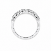 0.76ct Round Lab-Grown Diamond Claw-Set Wedding Band in 18ct White Gold, view 3