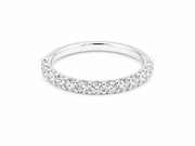 0.45ct Lab-Grown Diamond Shared-Claw Wedding Band in 18ct White Gold, view 1