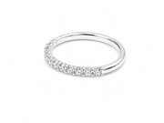 0.45ct Lab-Grown Diamond Shared-Claw Wedding Band in 18ct White Gold, view 2
