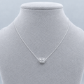 Round lab-grown diamond bezel-set pendant, details to confirm