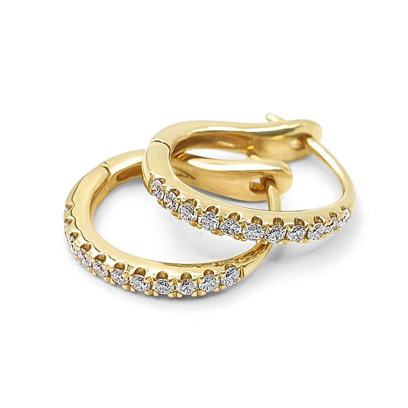 18ct Diamond Huggie Earrings