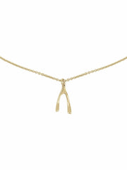 Gold Wishbone Necklace