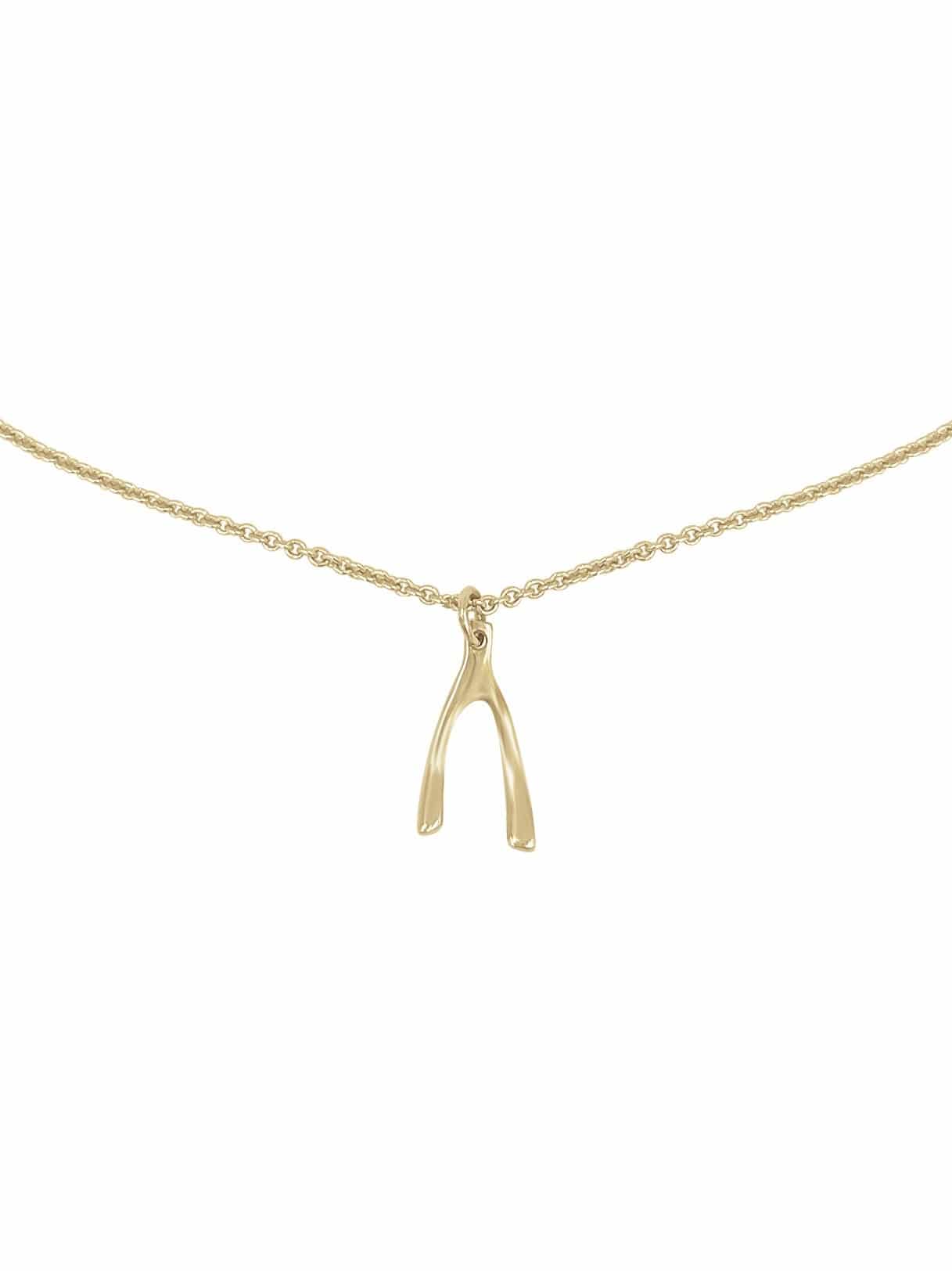 Gold Wishbone Necklace